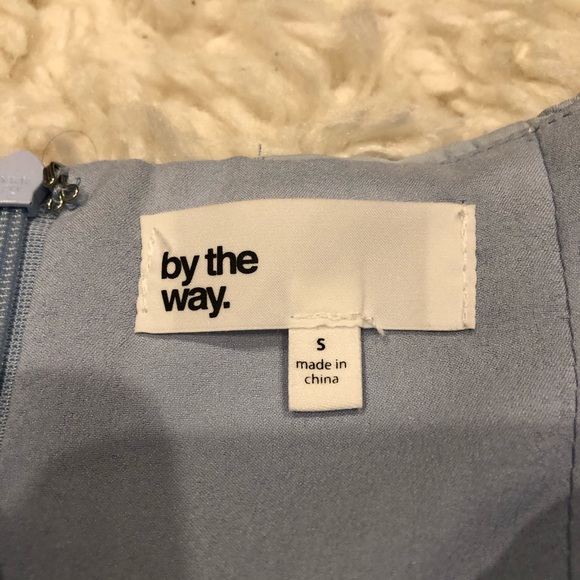 Revolve By The Way Monica Off Shoulder Fit & Flare Dress Blue Small - Picture 5 of 7